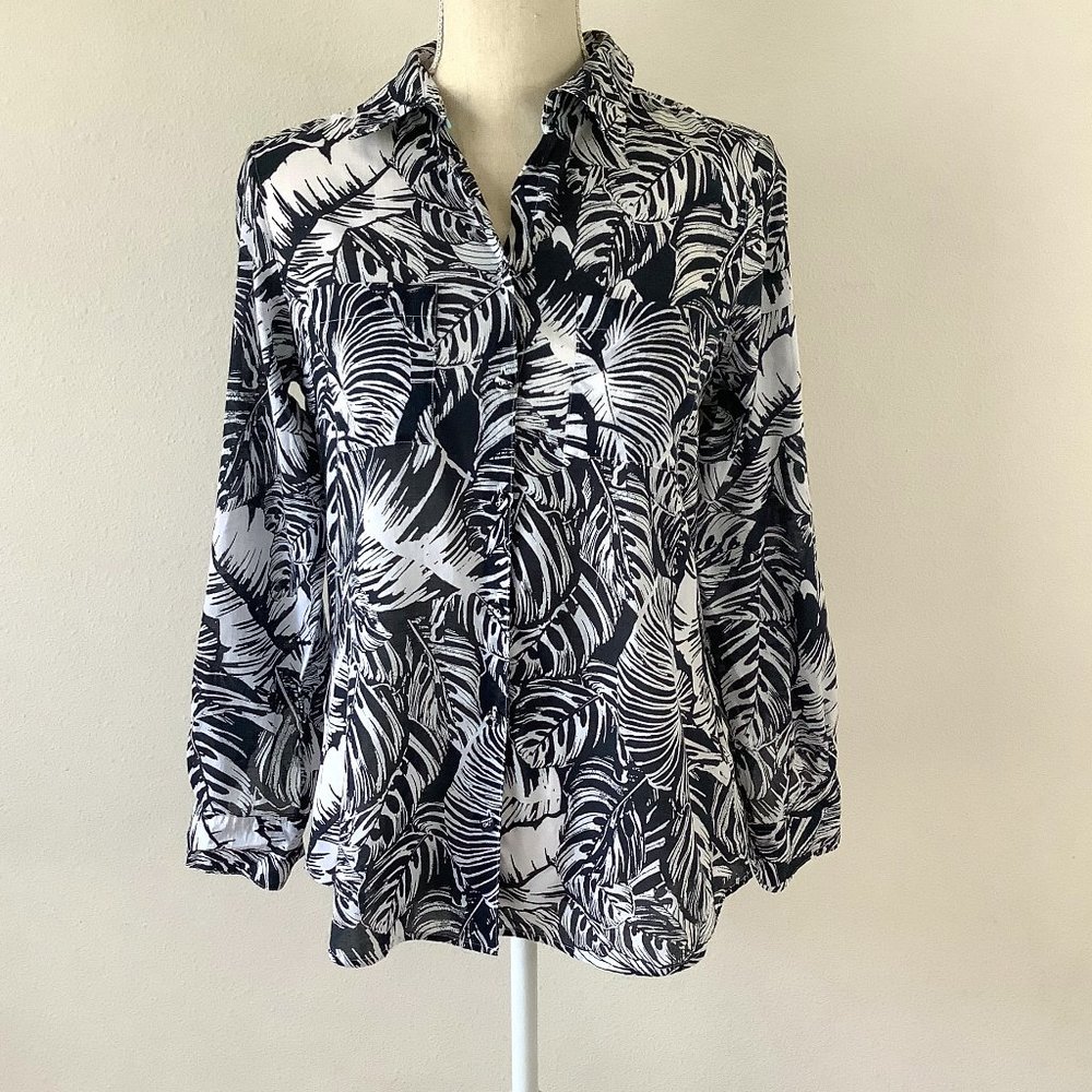 Foxcroft Wrinkle Free Floral Button Down Shirt